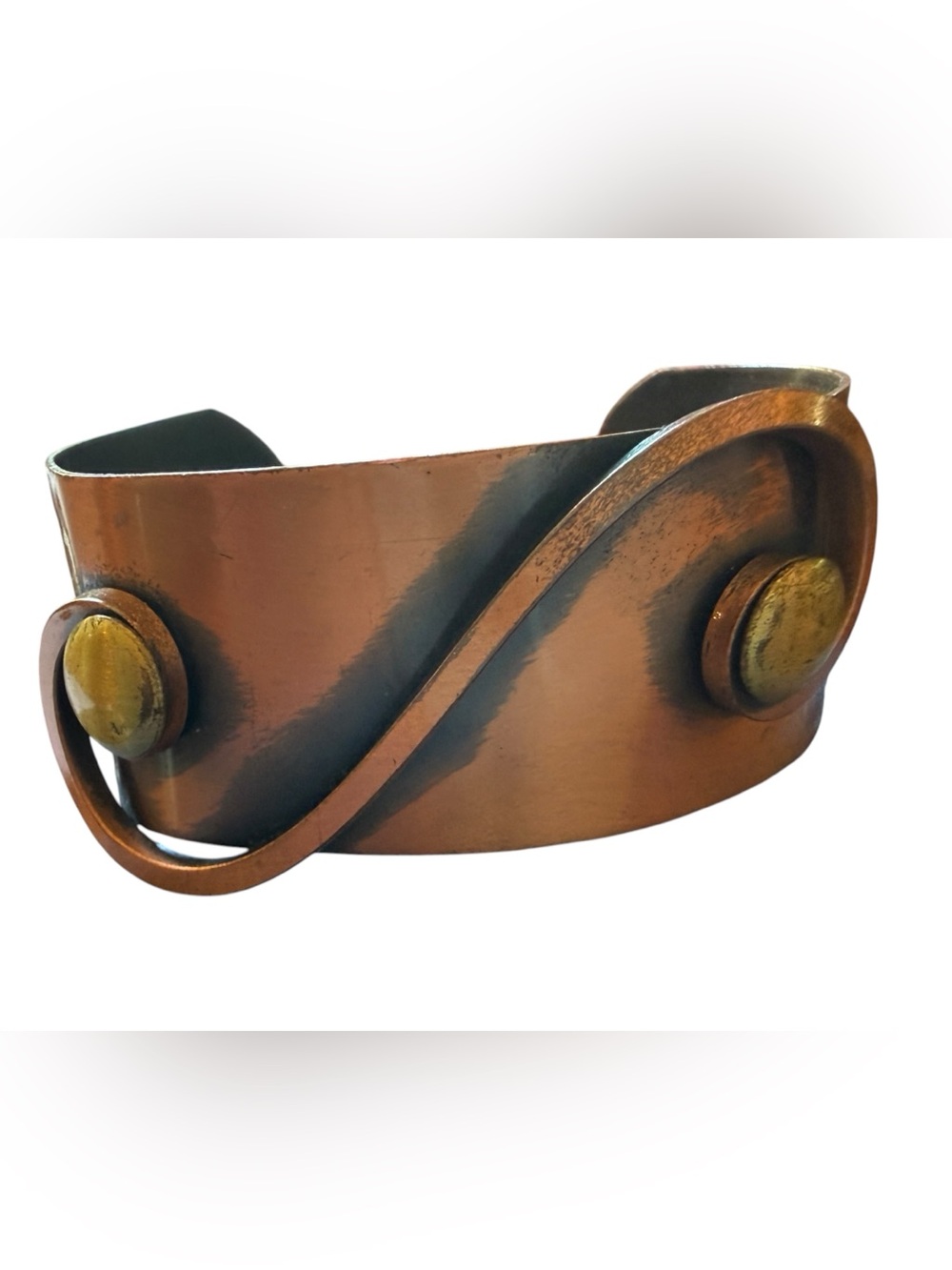 Vtg MCM Copper Cuff Bracelet Vintage Modernist 1970s